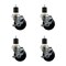 Service Caster 3.5'' SS Soft Rubber Swivel 1-7/8'' Expanding Stem Caster Set with Brake, 4PK SCC-SSEX20S3514-SRS-TLB-178-4 - alternate 1